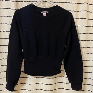 Victoria's Secret Black Fitted Sweatshirt